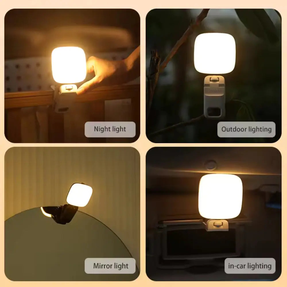 LED Clip-on Phone Light with Adjustable Stand