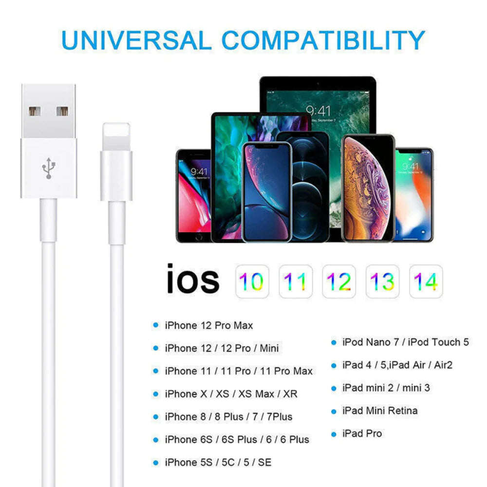 6FT USB Charging Cable Cord For iPhone